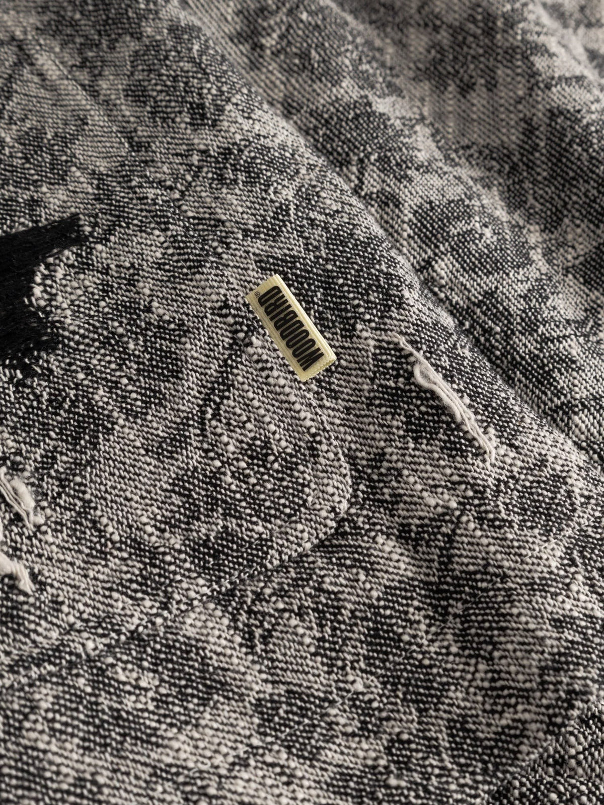 Shirt jacket with melange inlay