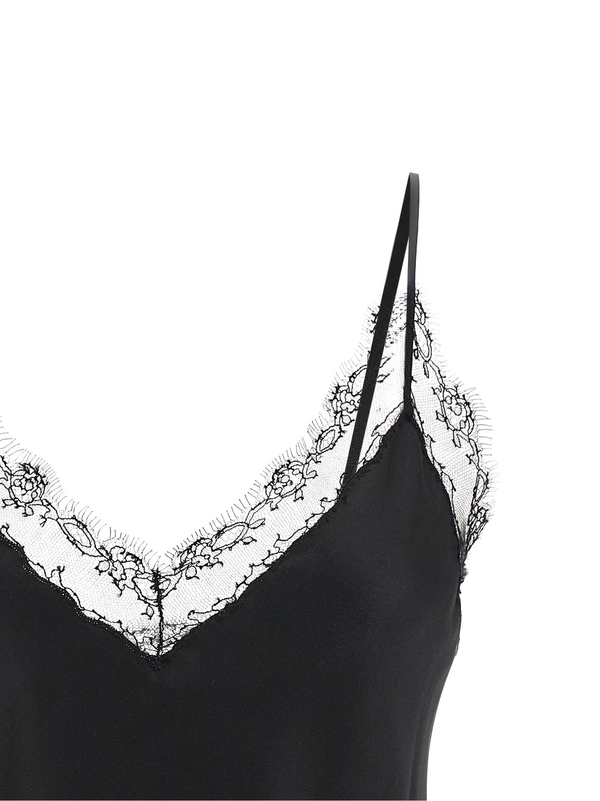Silk Lingerie Top with Lace