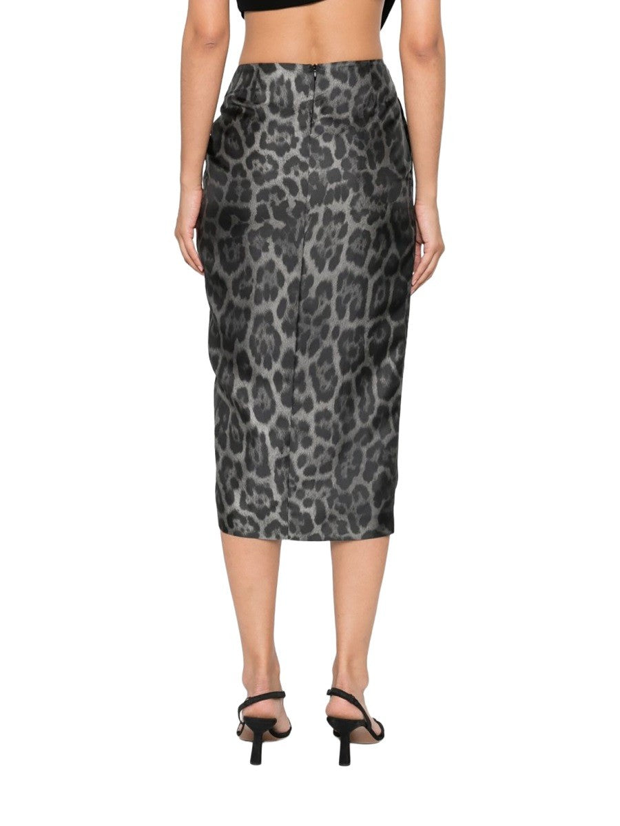 SILK MIDI SKIRT