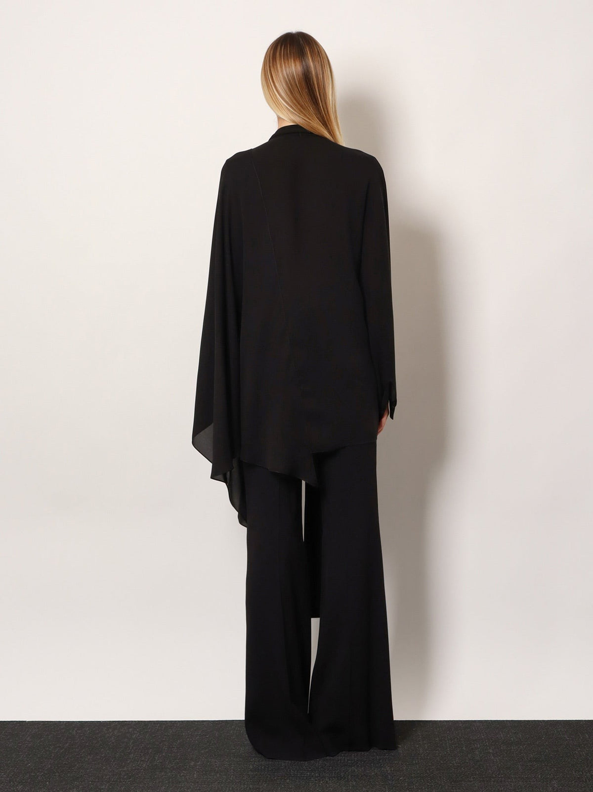Silk shirt with bow
