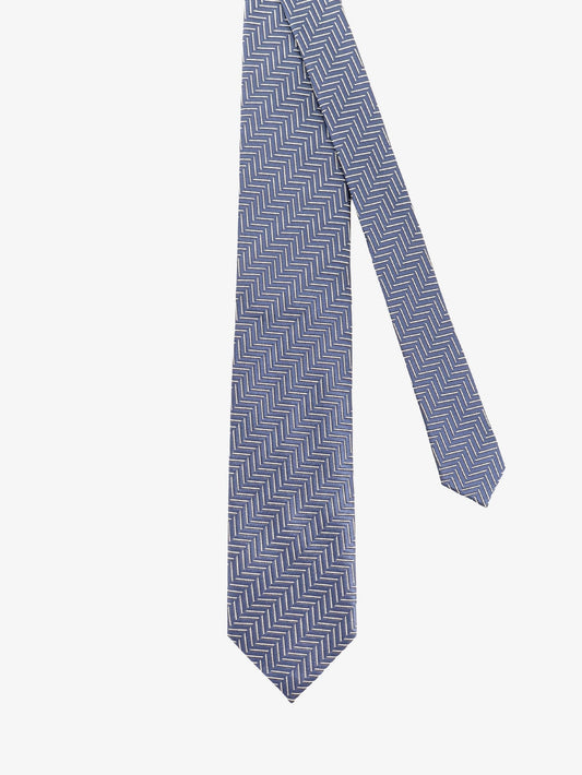 Silk tie with geometric pattern