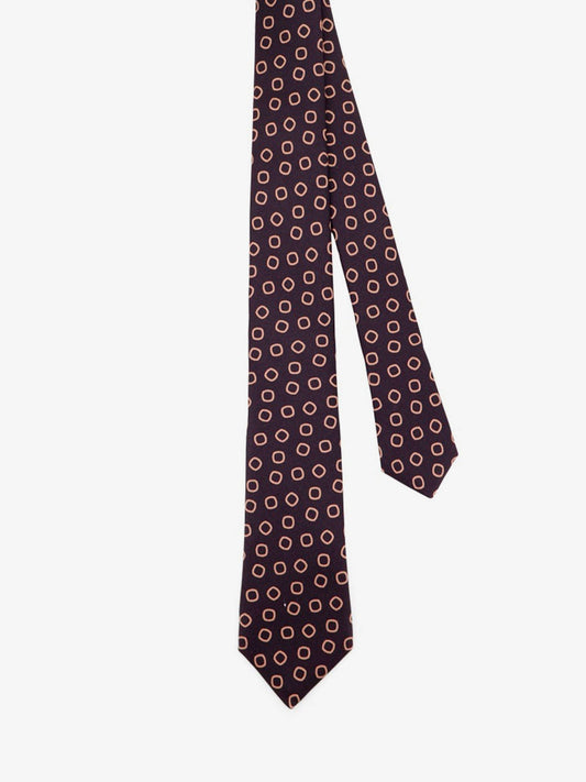 Silk tie with micro-pattern