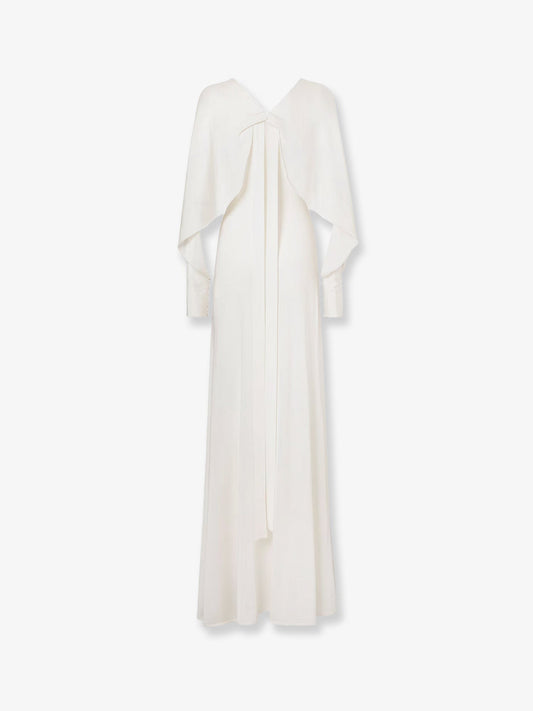 Silk yarn long dress