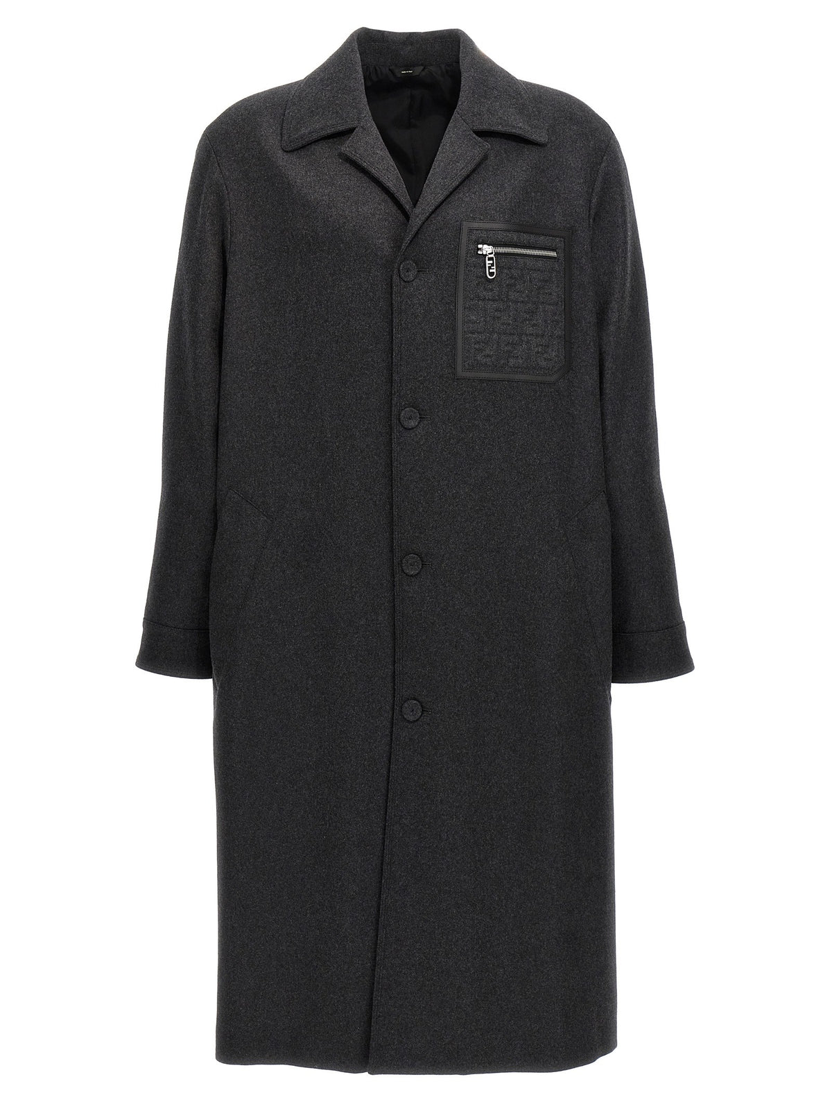 Single-breasted cashmere coat