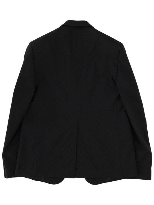 SINGLE-BREASTED JACKET WITH "GG" WEAVE