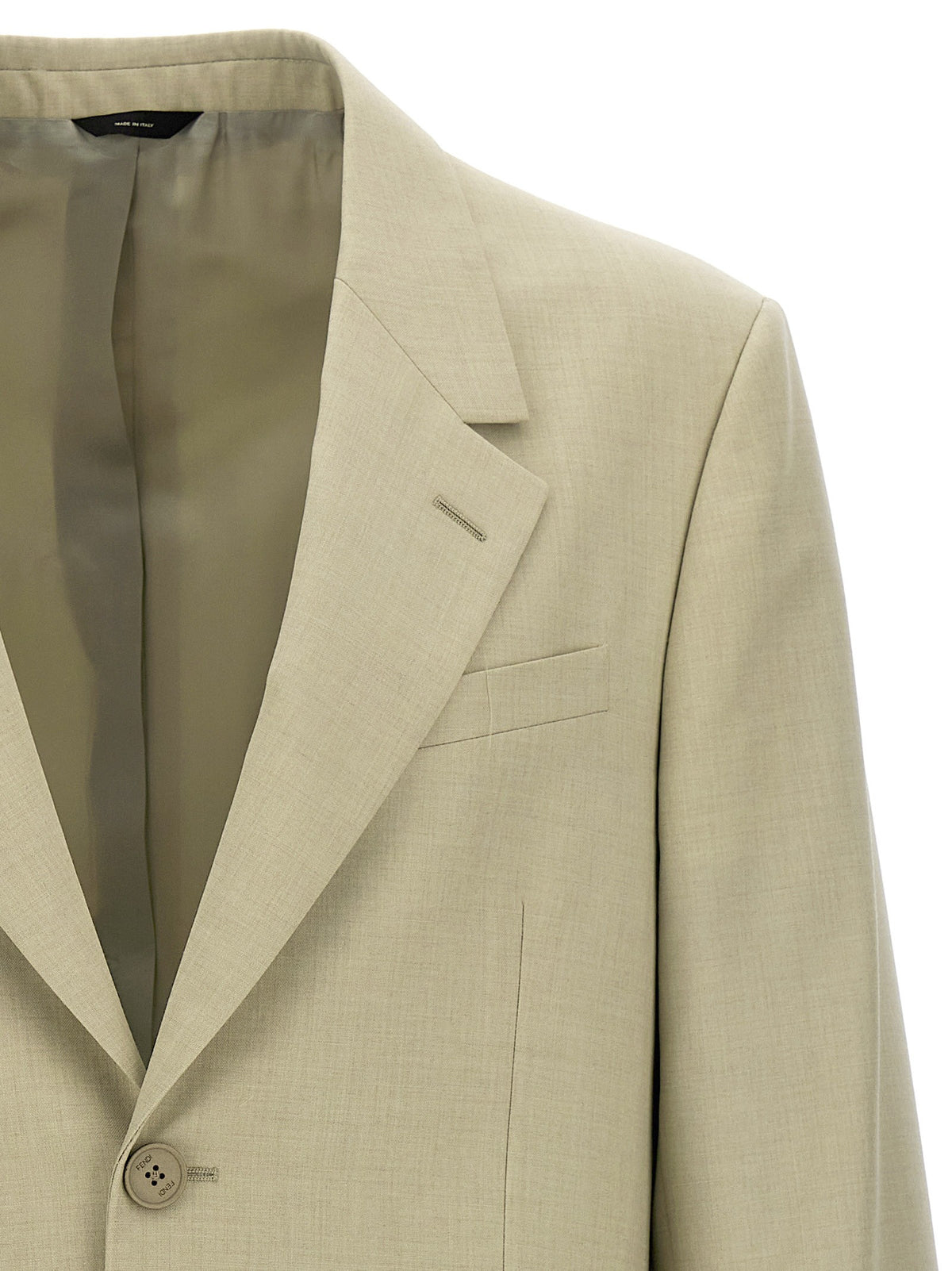 Single-breasted wool blazer