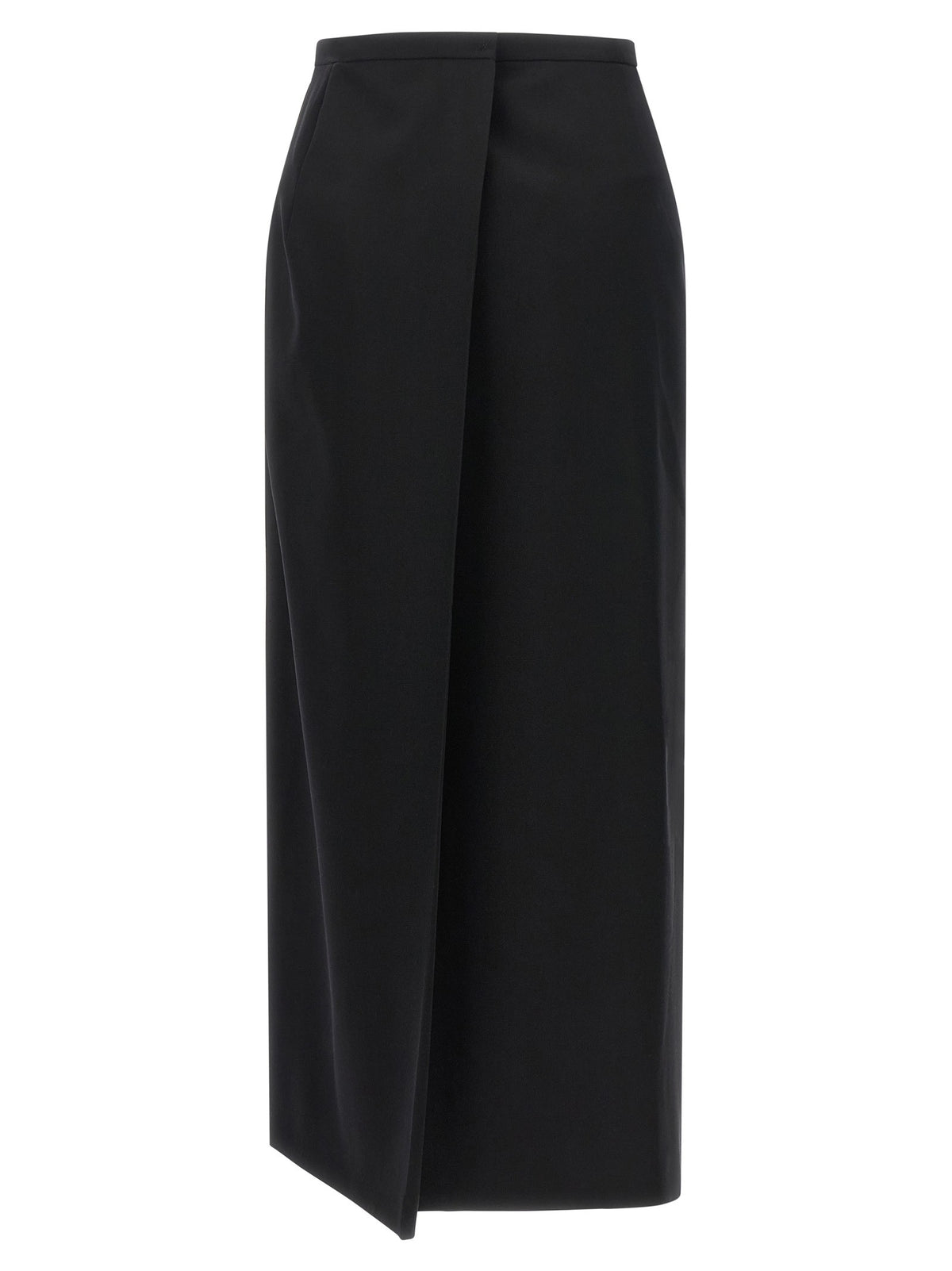 Skirt with closure and back panel