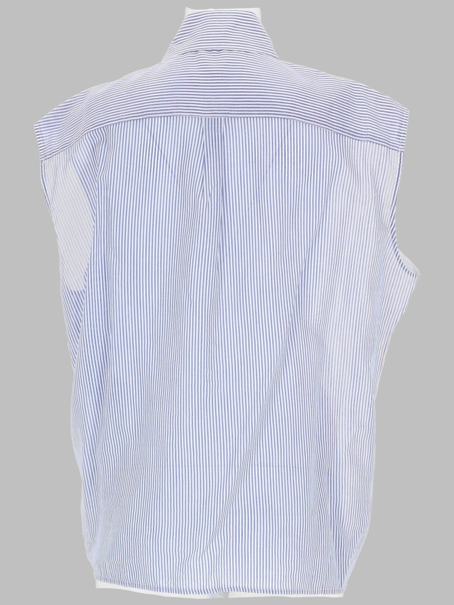 CAMICIA SMANICATA IN COTONE MISTO SETA