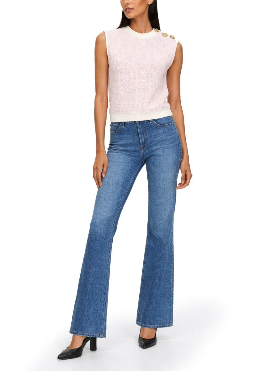 SLEEVELESS TOP WITH JEWEL BUTTONS