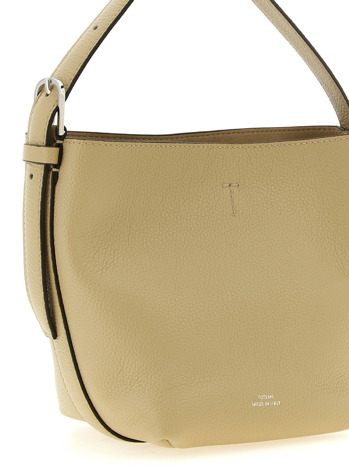 Petite Belted leather handbag with logo lettering print