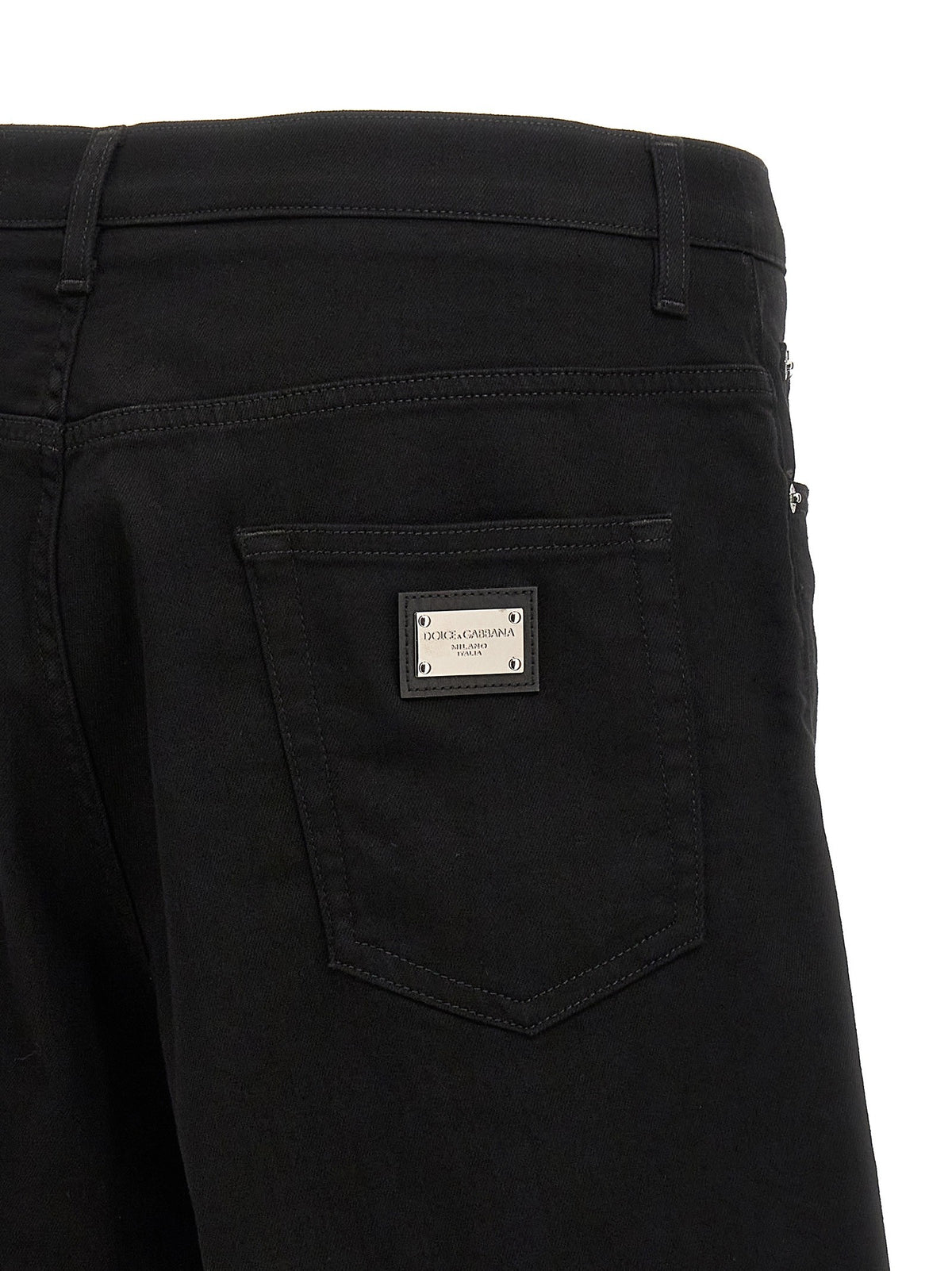 Stretch denim bermuda shorts