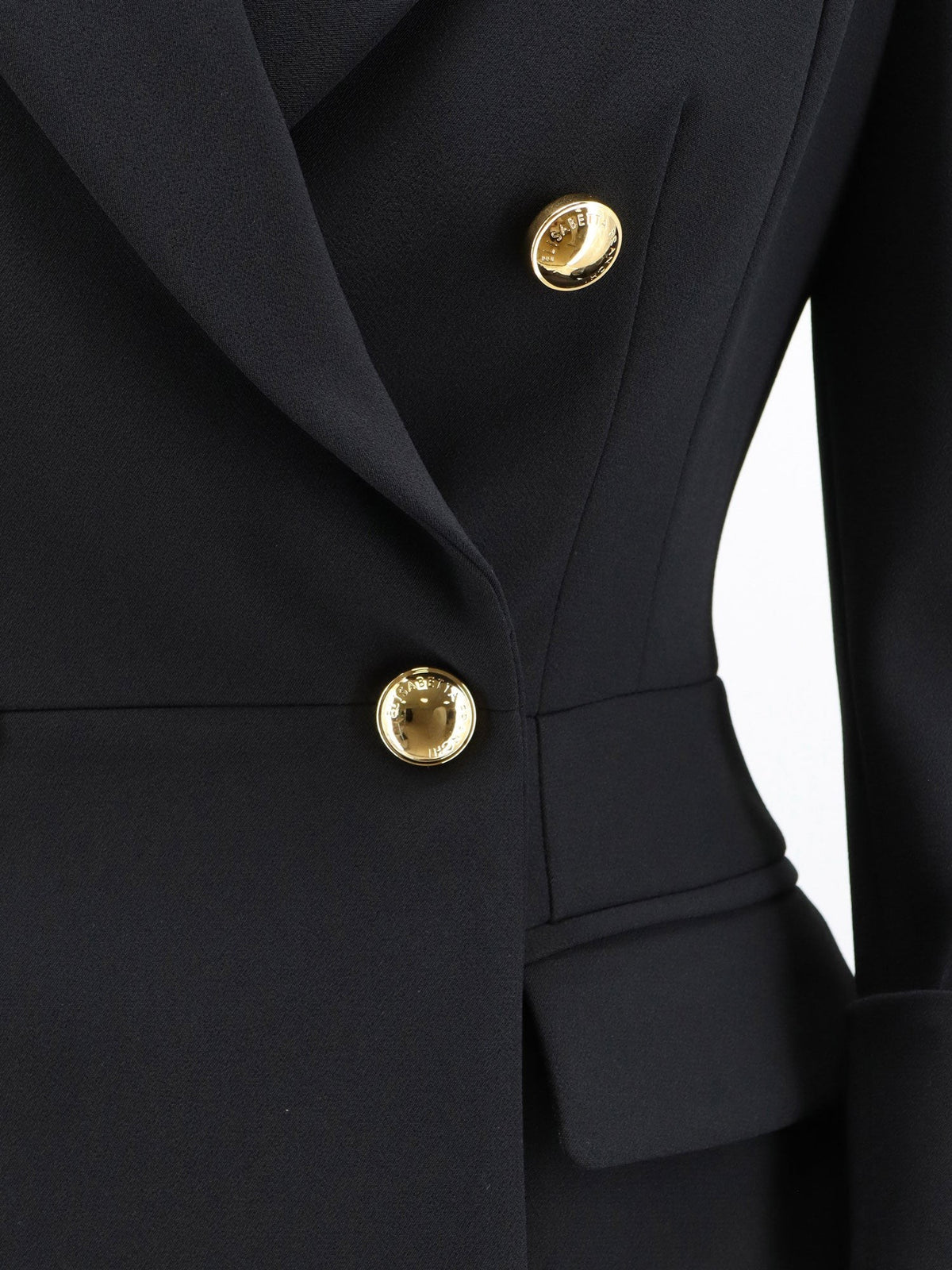 Stretch fabric blazer with logoed cufflinks