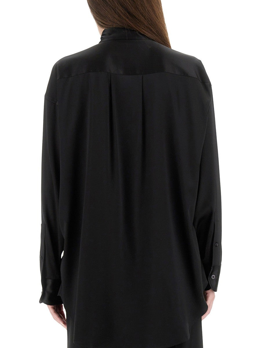 STRETCH SILK SATIN SHIRT