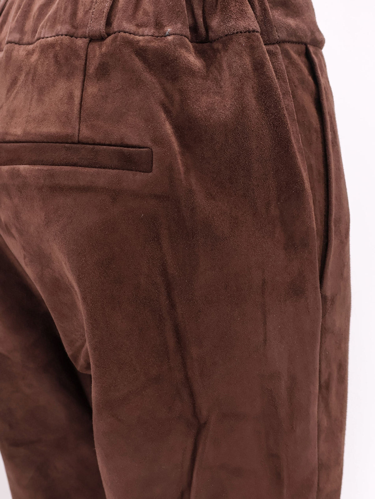 Stretch suede trousers