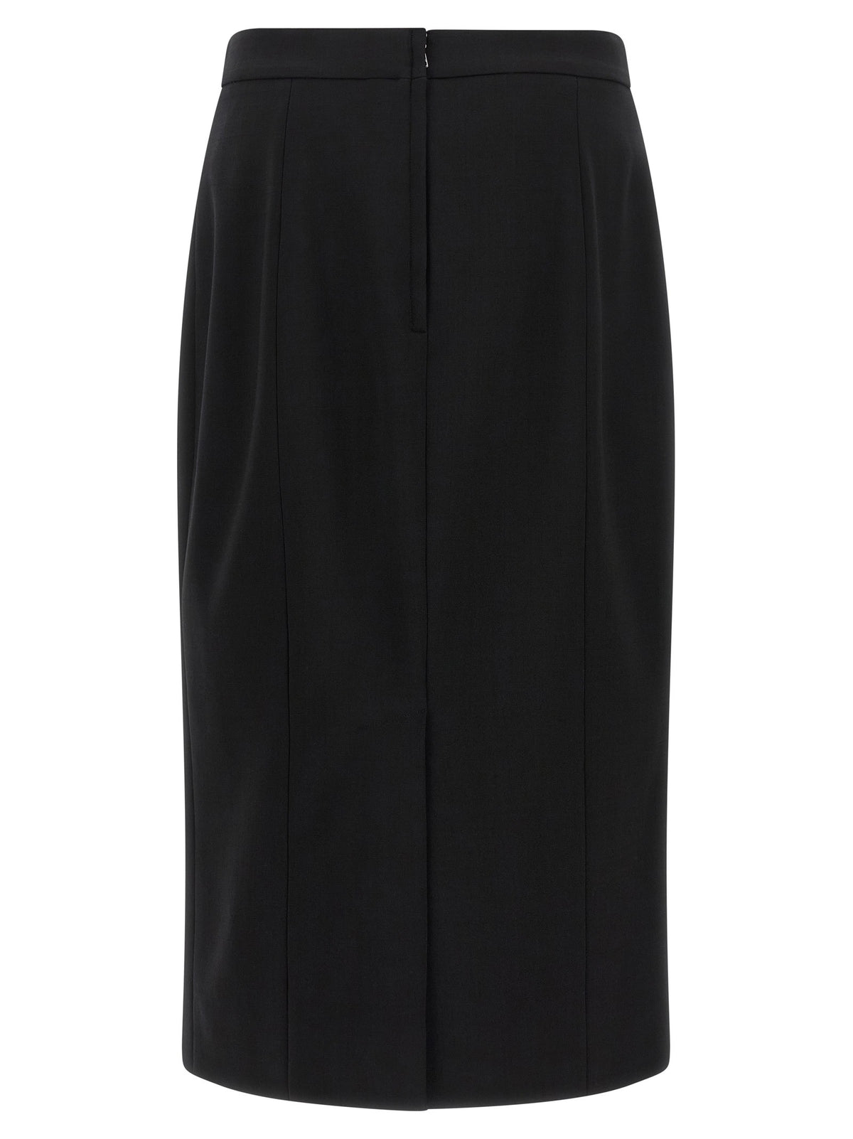 Stretch wool skirt