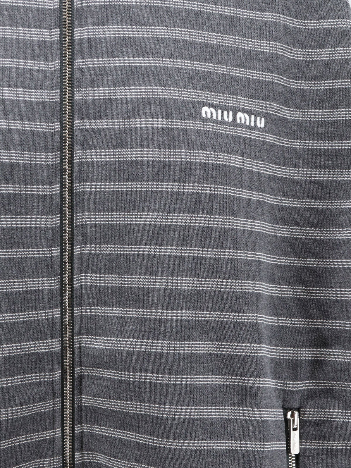 Striped cotton sweatshirt