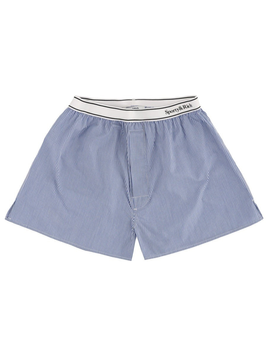STRIPED LOGO SHORTS
