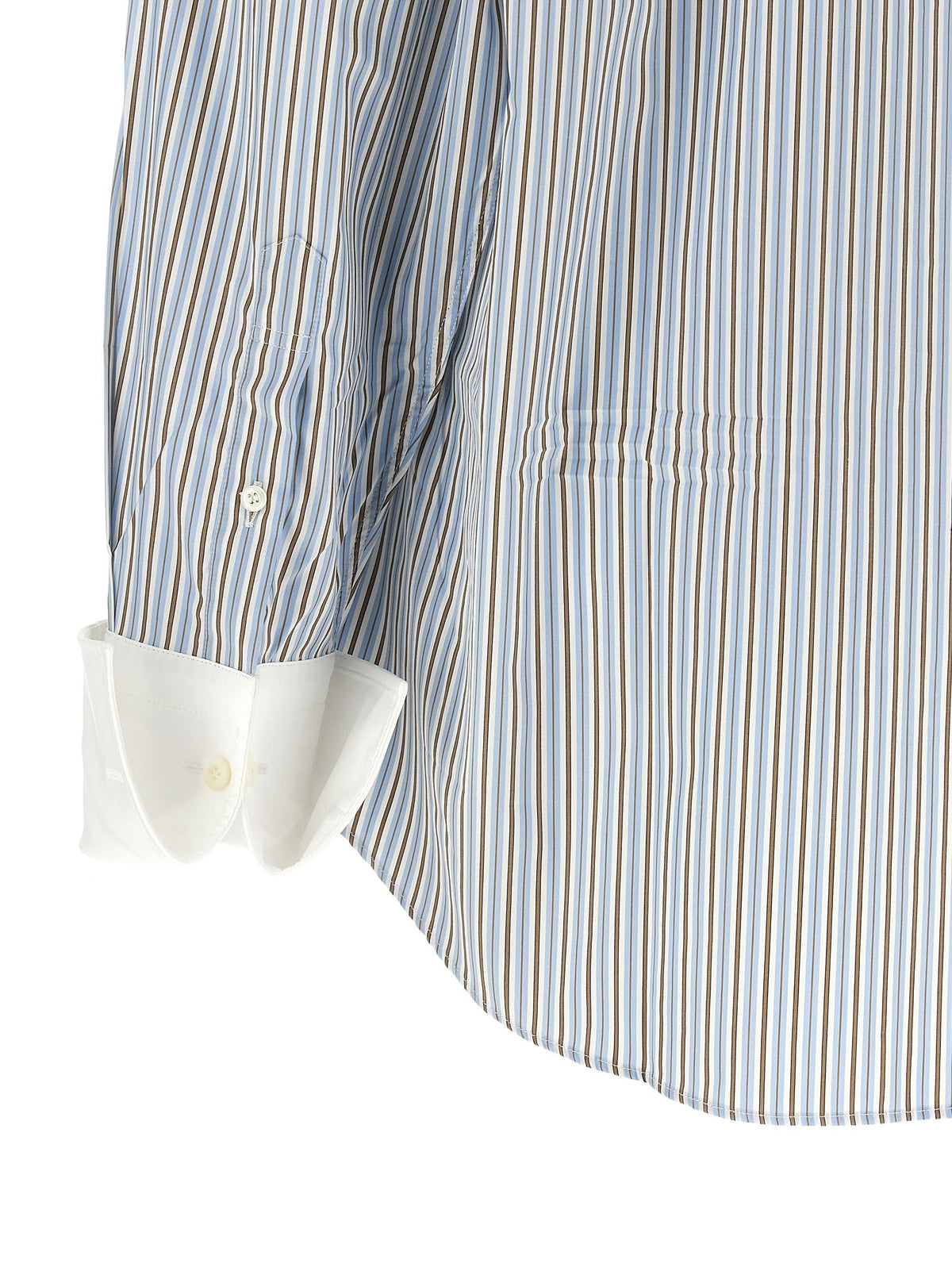 Striped poplin shirt