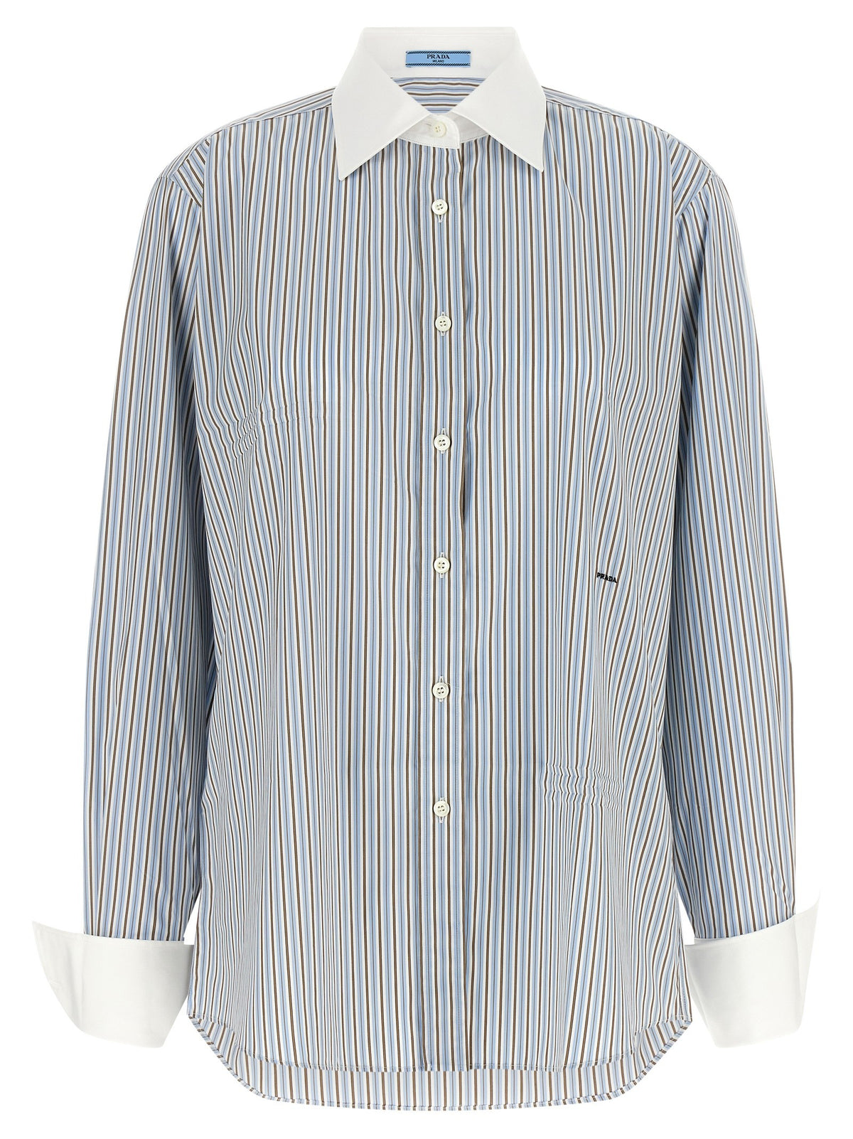 Striped poplin shirt