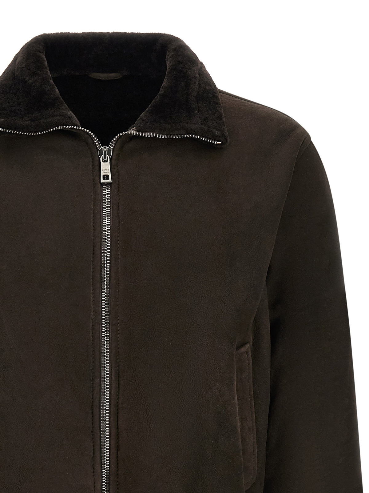 Suede bomber jacket