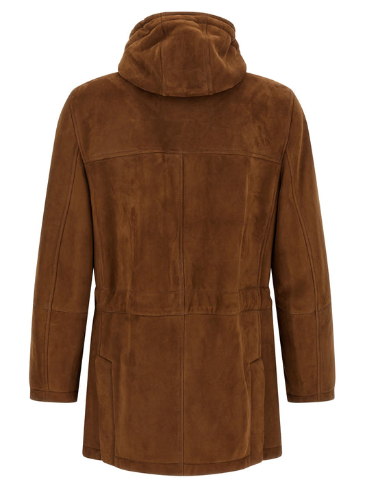 Suede parka
