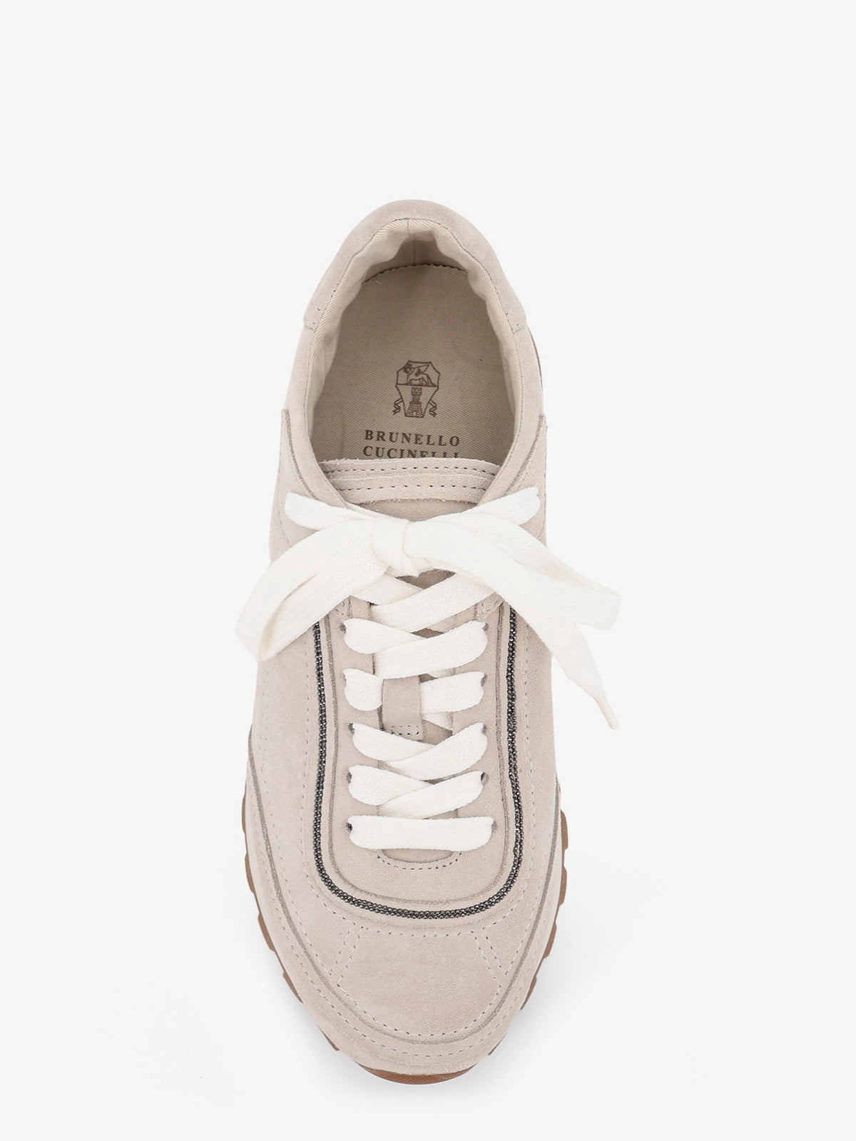 Suede sneakers with Monili embellishment