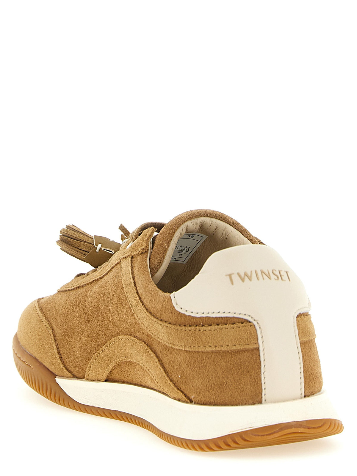 Suede sneakers with tassels