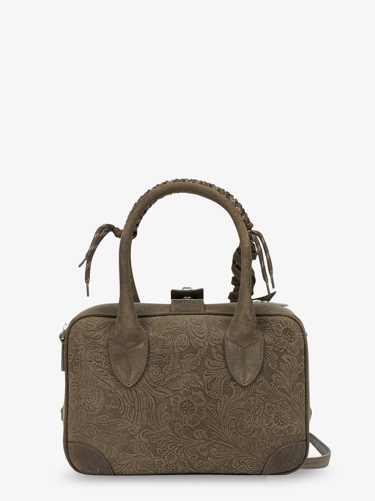 Suede Vita Bag crossbody bag with floral motif