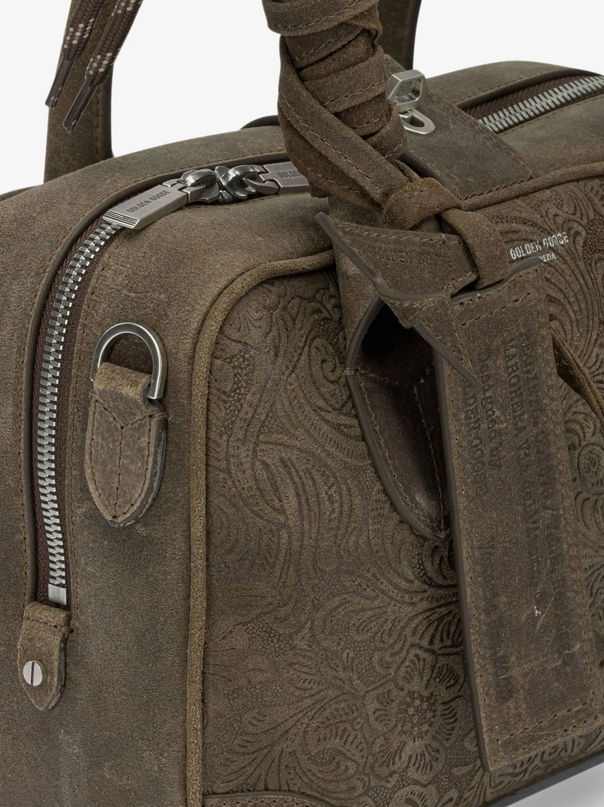 Suede Vita Bag crossbody bag with floral motif