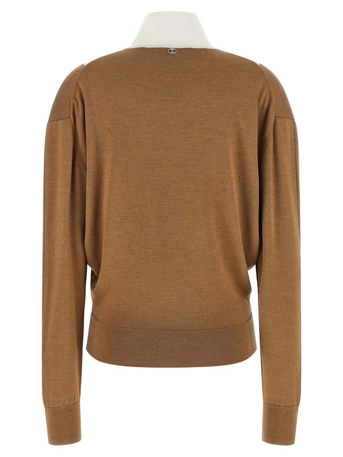 Sweater with perforated intarsia