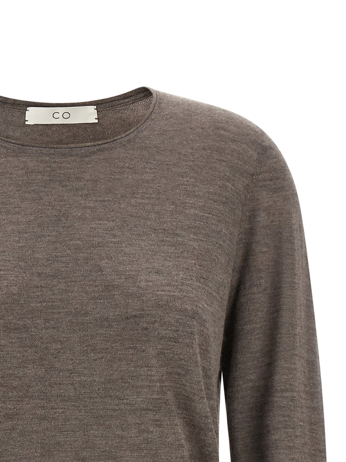 Sweater with rolled neckline