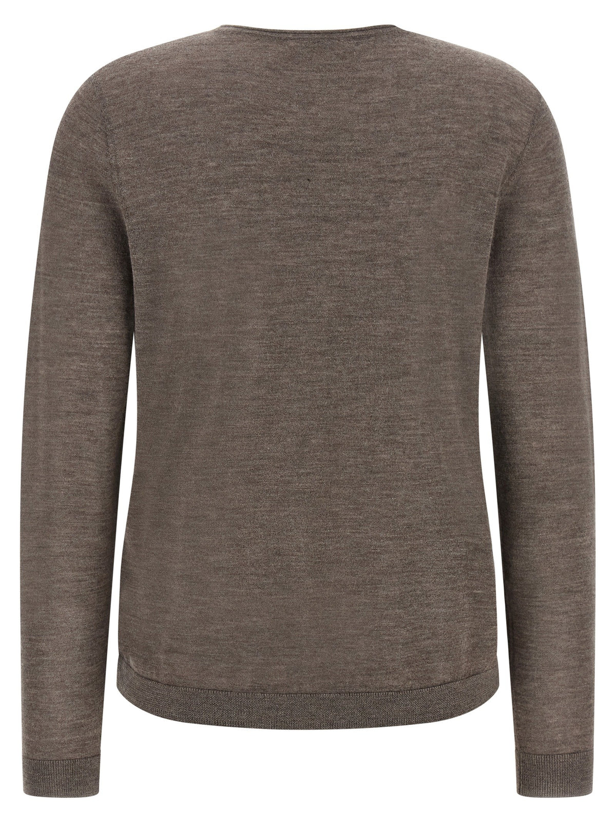 Sweater with rolled neckline