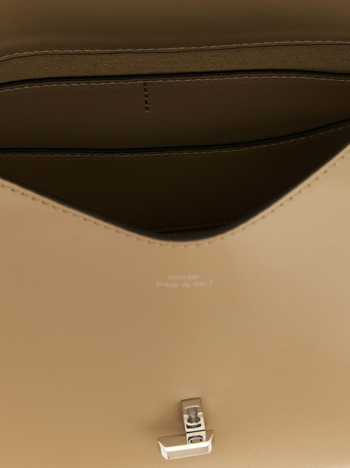 T-Lock hammered leather crossbody bag