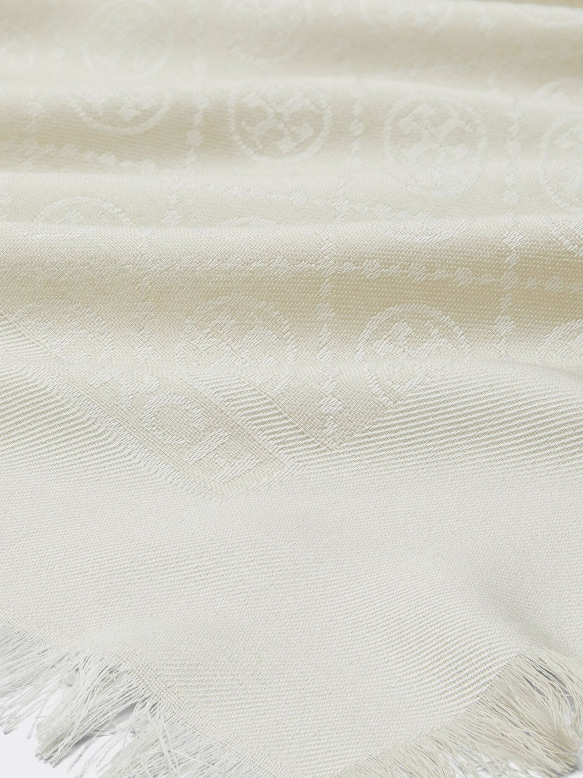 T Monogram Jacquard Traveler Scarf in a silk and wool blend