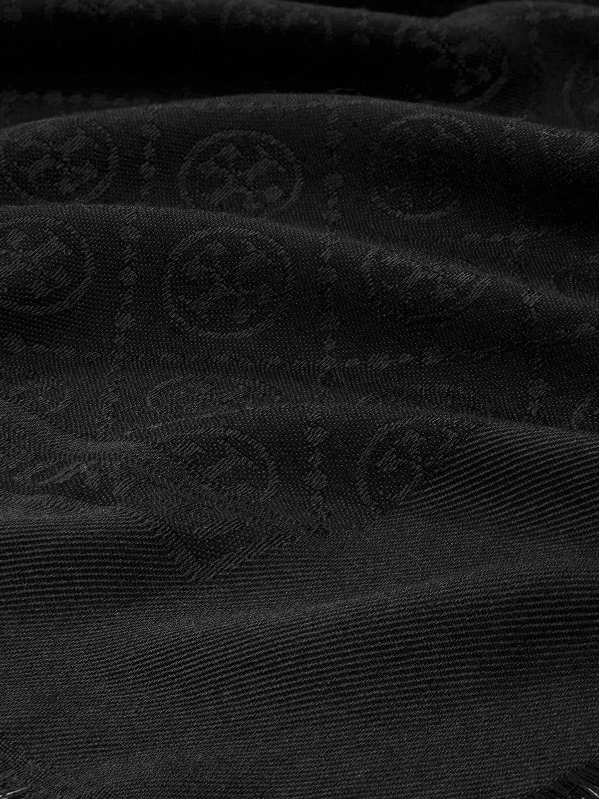 T Monogram Jacquard Traveler silk and wool blend scarf
