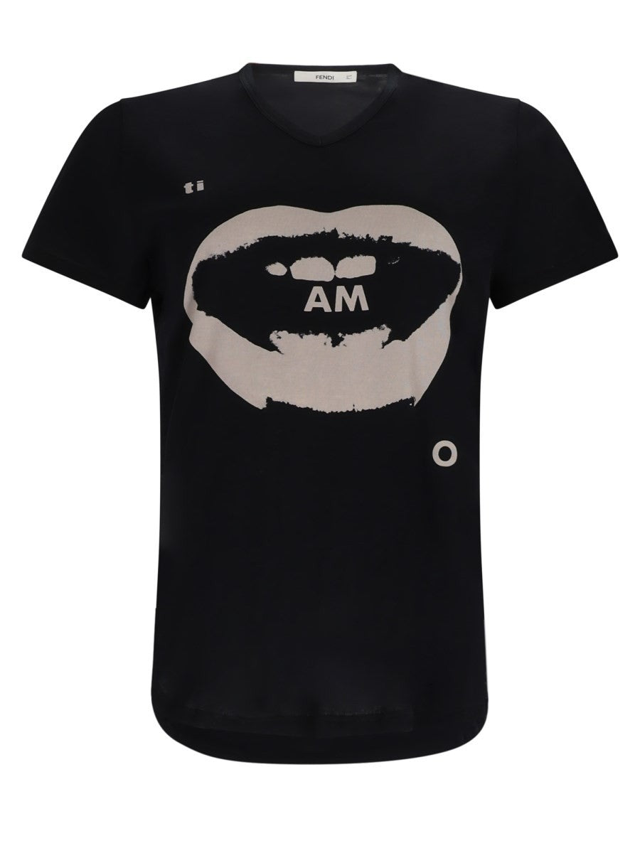 T-Shirt Con Stampa "Ti Amo"