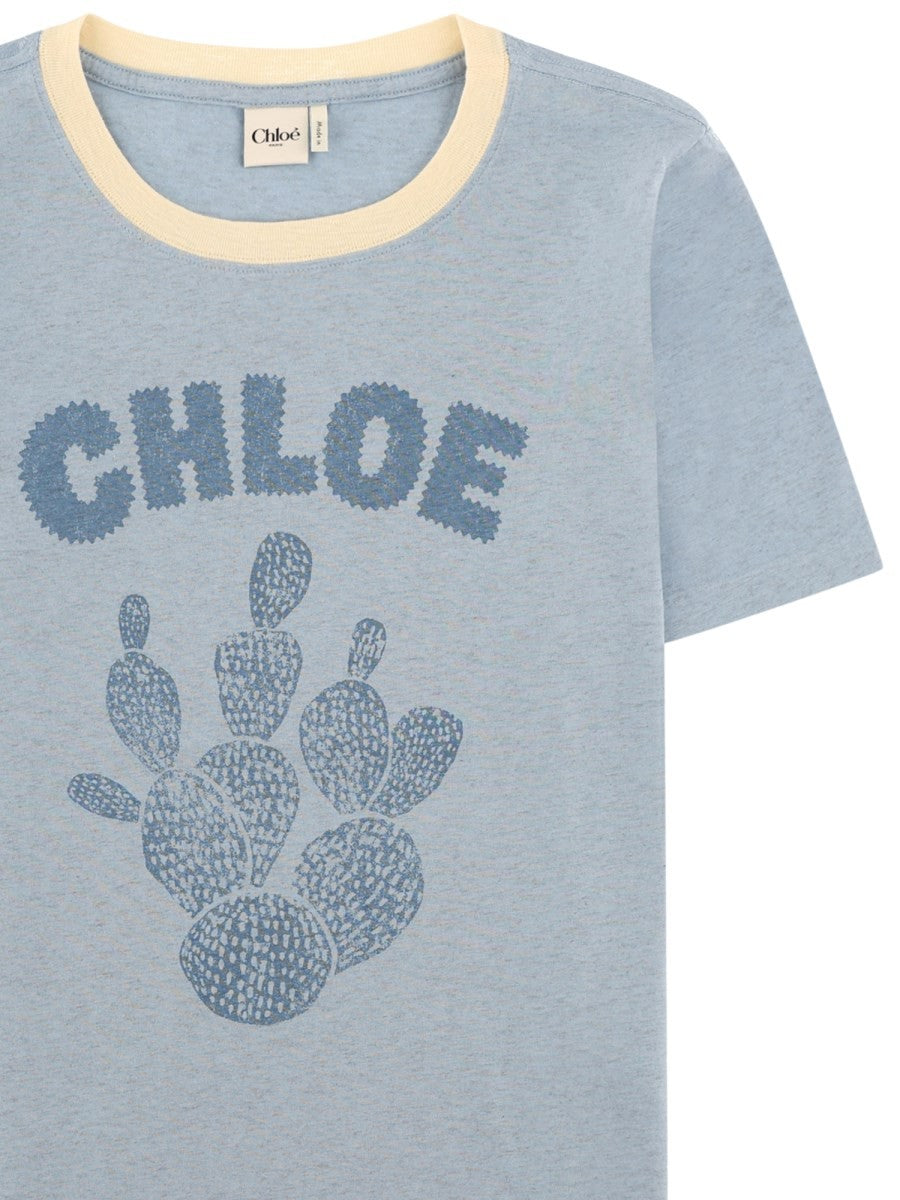 T-Shirt In Cotone Con Stampa