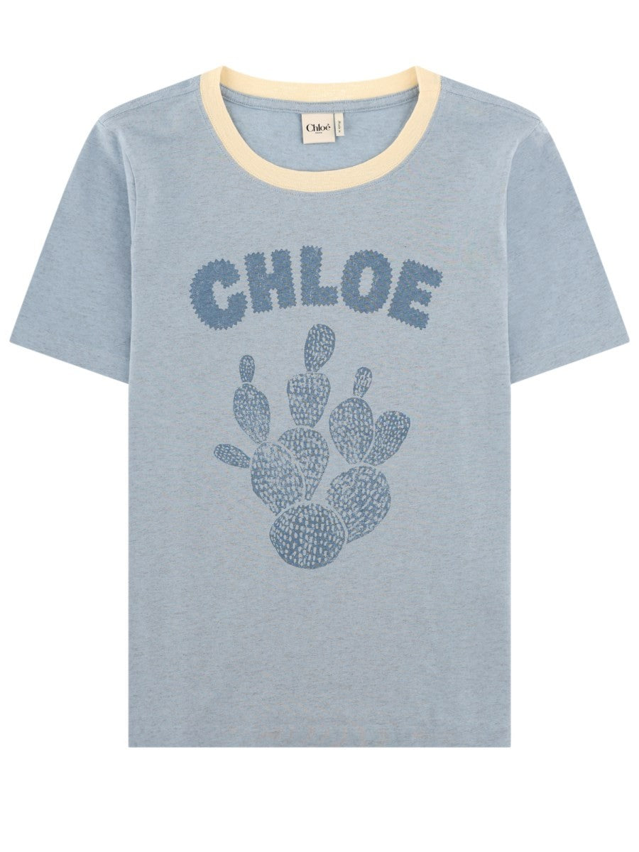 T-Shirt In Cotone Con Stampa