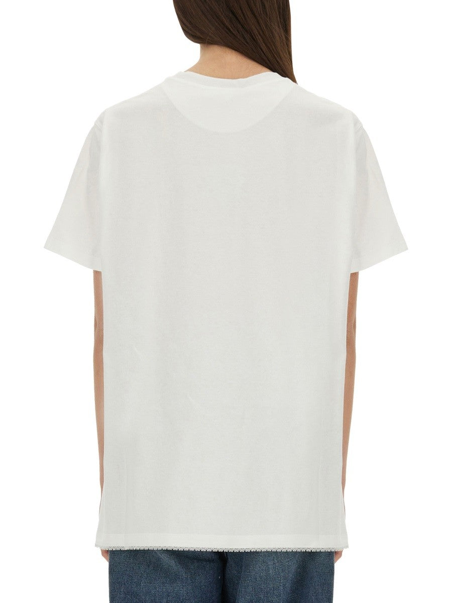 T-SHIRT WITH LACE INSERT