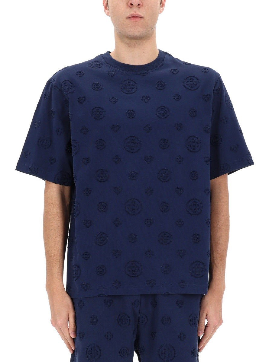 T-SHIRT WITH MONOGRAM DETAILS