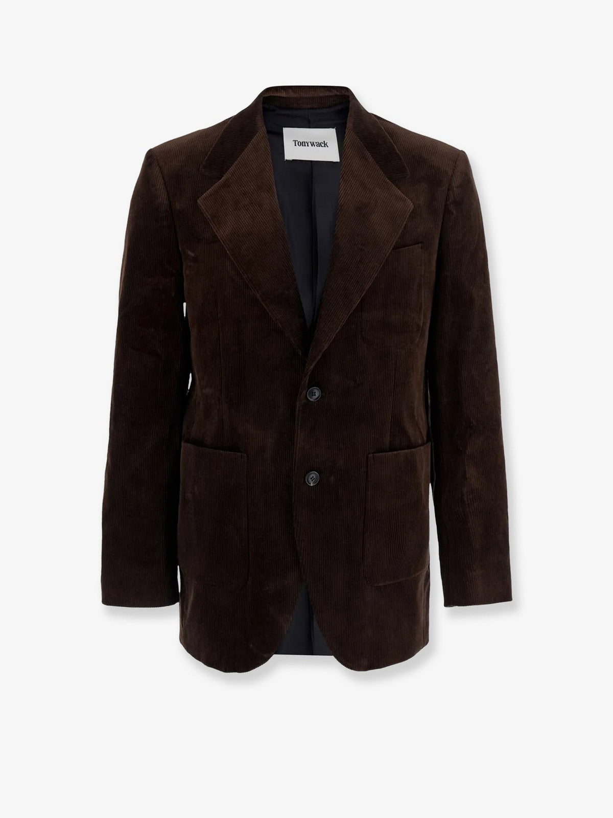 Tailored Single-Breasted Corduroy Blazer