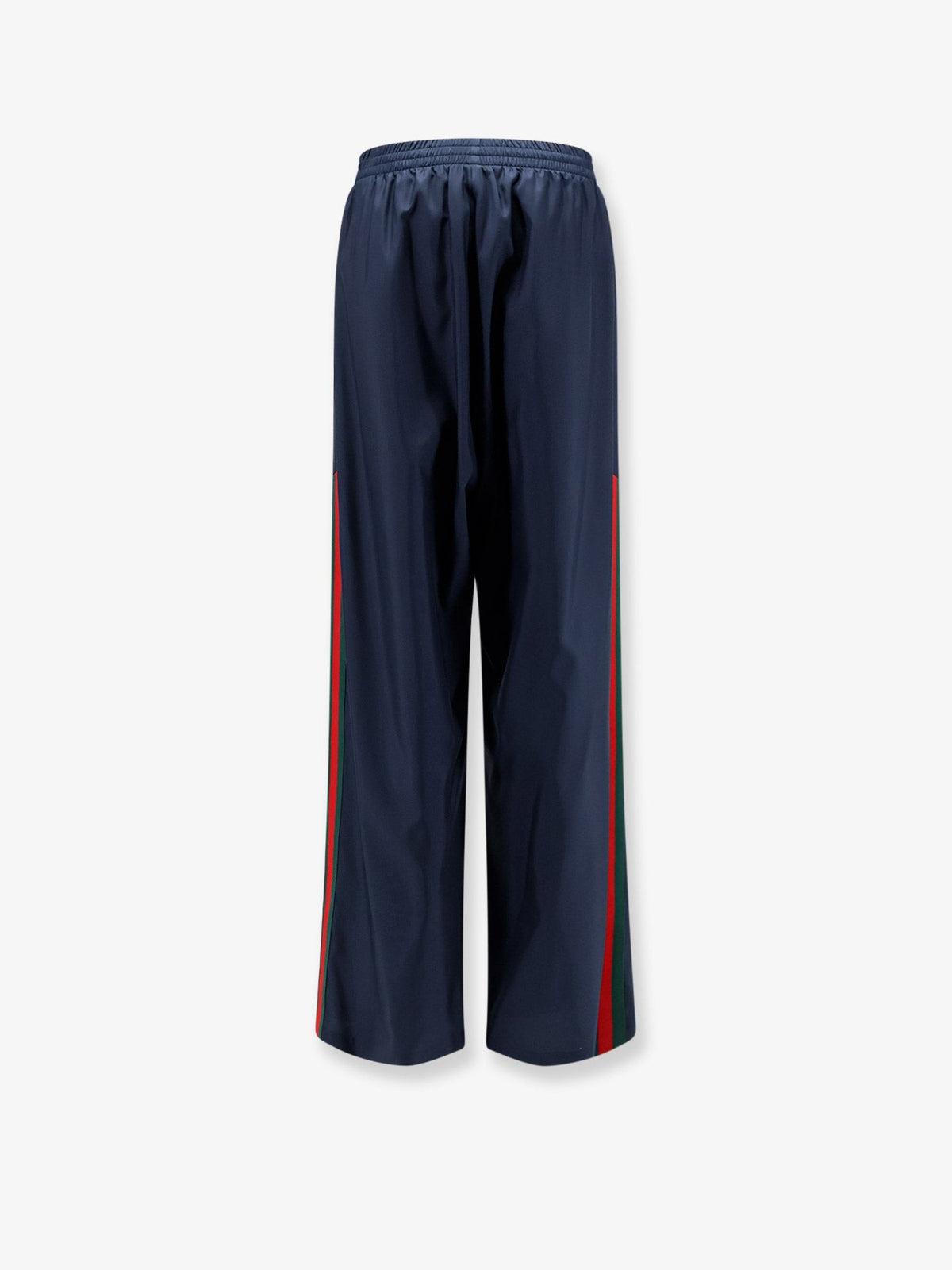 Technical silk poplin trousers with Web ribbon