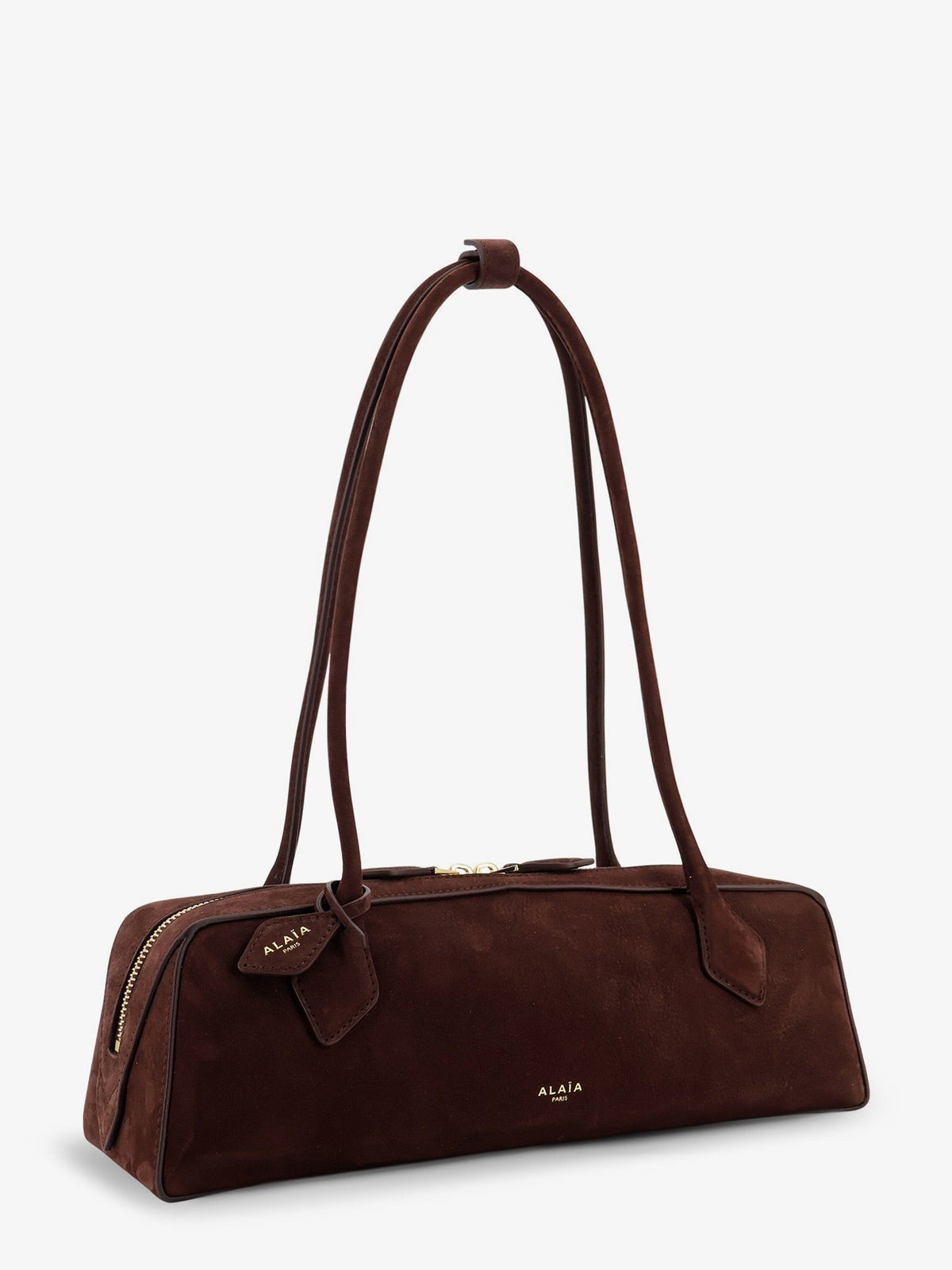 Teckel Medium suede shoulder bag