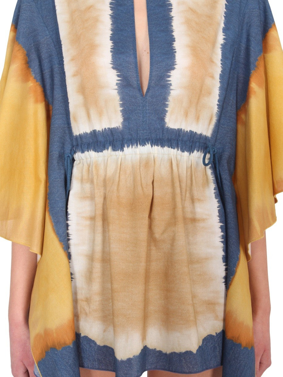 TIE DYE PRINT CAFTAN