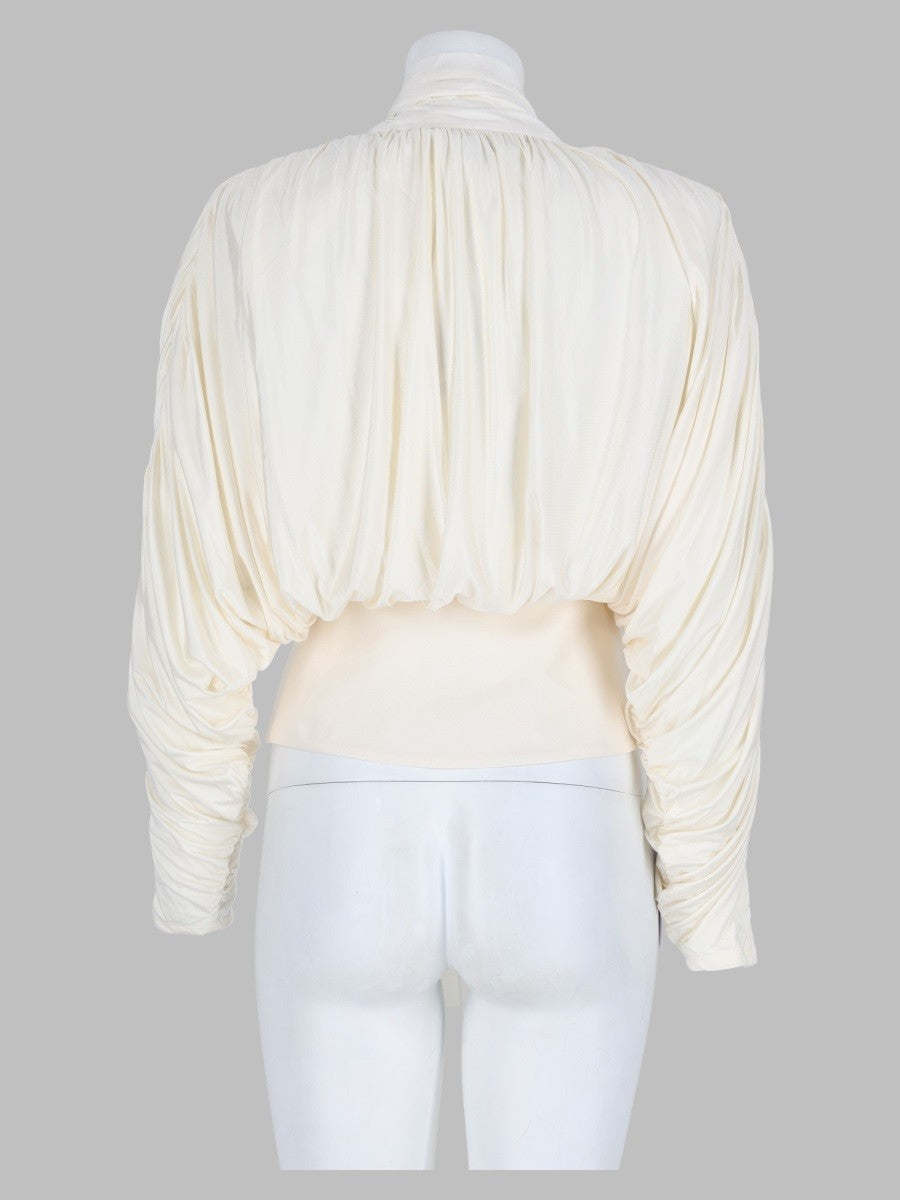 Top in Jersey con Colletto Annodato