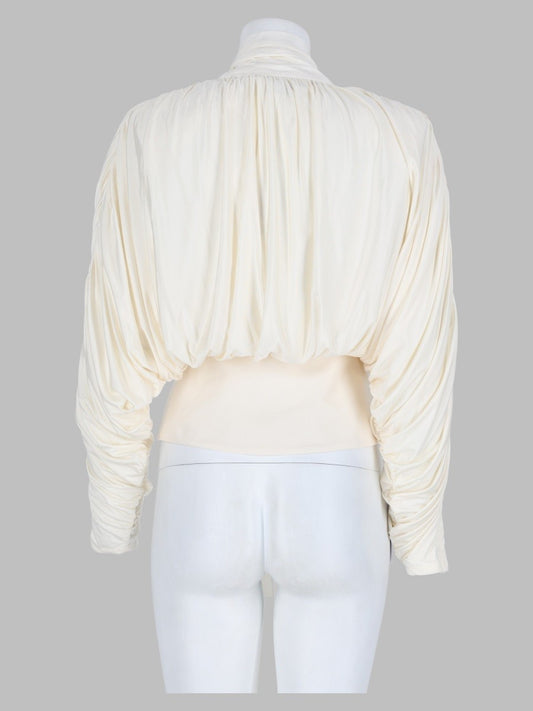 Top in Jersey con Colletto Annodato