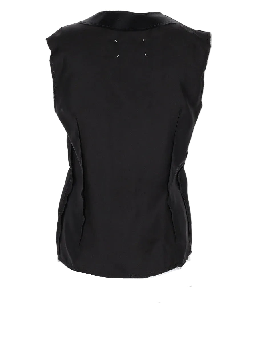 Top In Seta Con Scollo A V