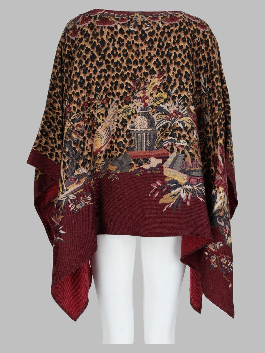 Top Poncho con Stampa