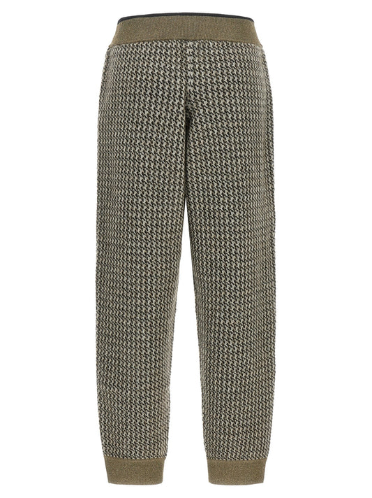 'Track' houndstooth pants