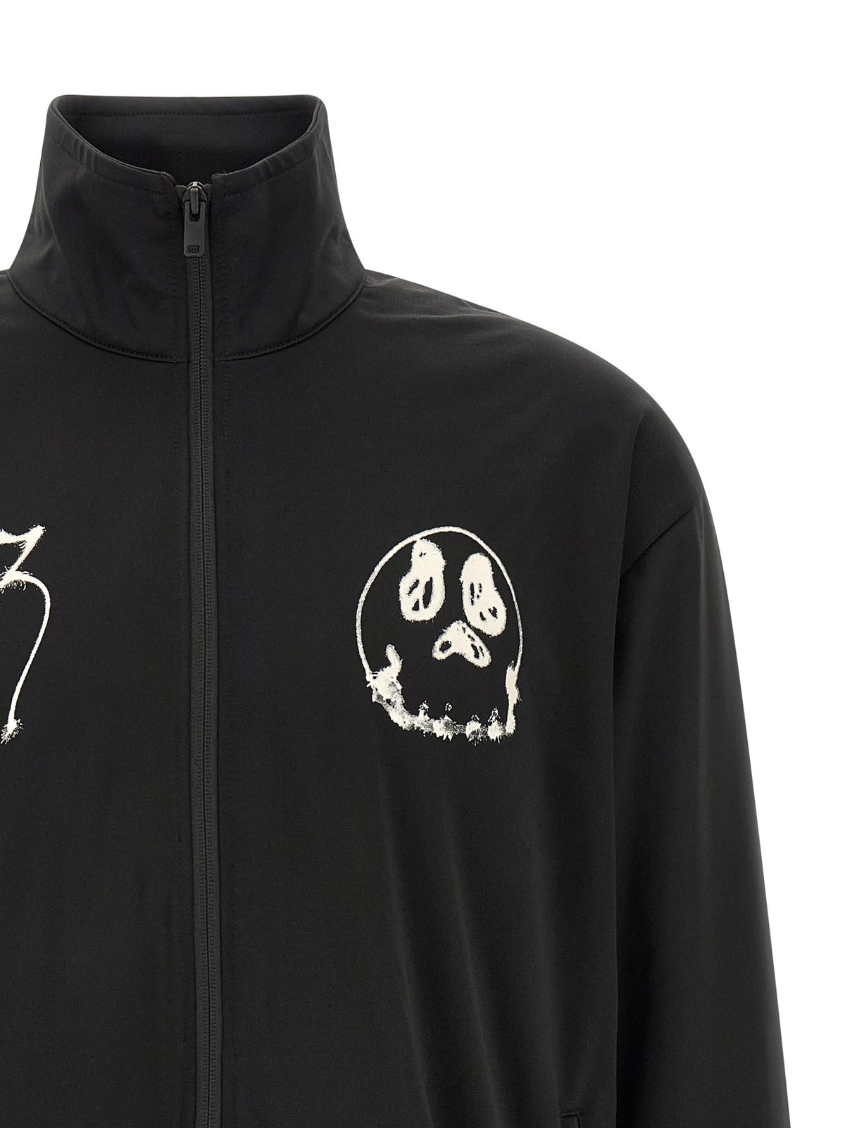 سويت شيرت بسحاب مطبوع عليه "Track Top GFX NYLN"